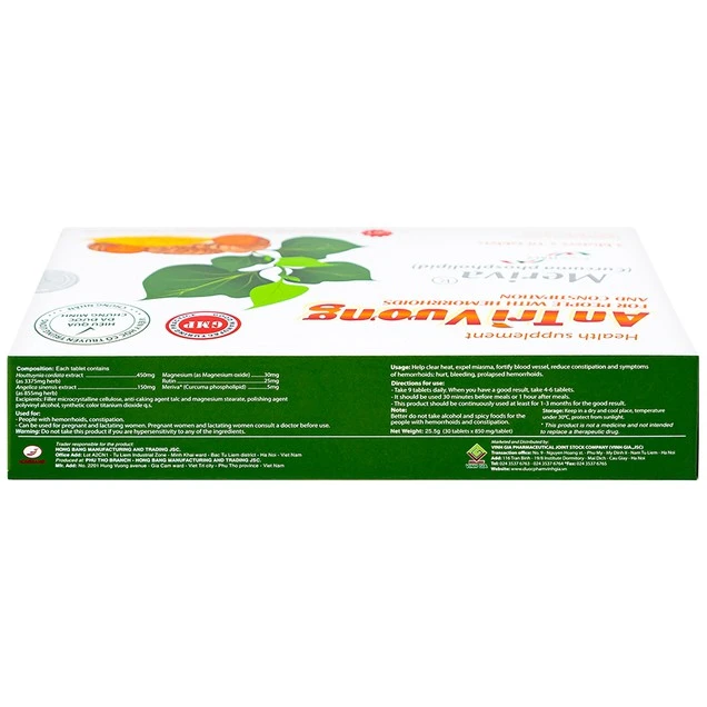 Viên uống An Trĩ Vương thanh nhiệt, giải độc, tăng sức bền thành mạch