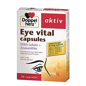 Doppelherz Aktiv Eye Vital Capsules – Chống mỏi mắt, mờ mắt, khô mắt
