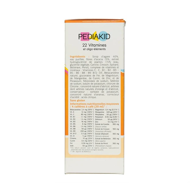 Siro Pediakid 22 Vitamines bổ sung Vitamin và khoáng chất