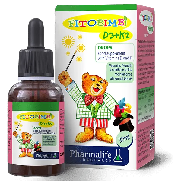 Dung dịch uống Fitobimbi D3 + K2 Delap bổ sung vitamin D3 và vitamin K2, hỗ trợ hấp thu canxi cho cơ thể (30ml)