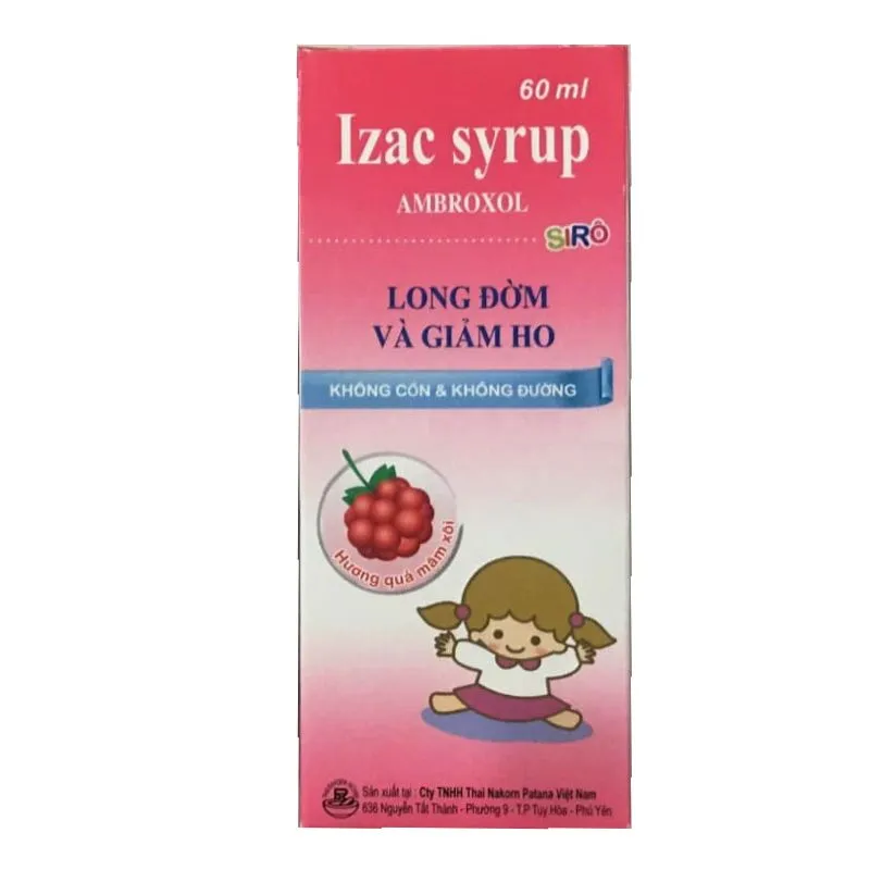Izac Syrup Chai 60ml – Tiêu Chất Nhầy Đường Hô Hấp