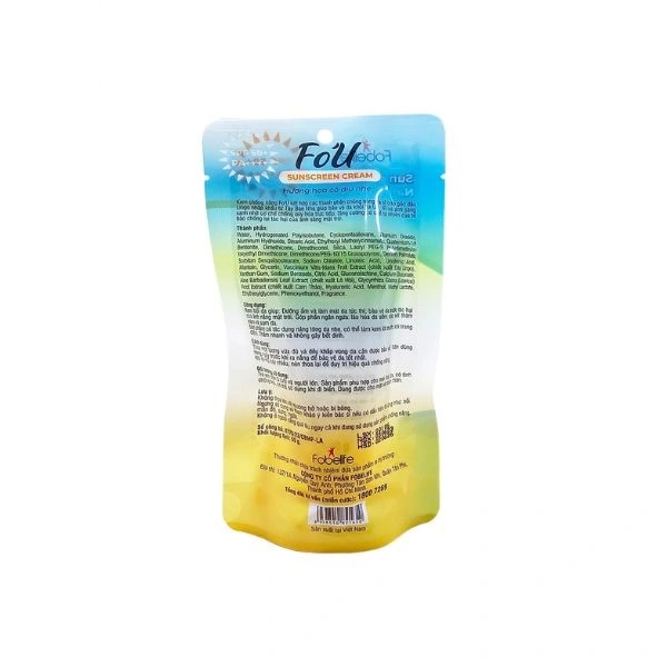 Kem chống nắng FoU SPF50+-Dưỡng ẩm, Nâng tông, làm mát da-Fobelife
