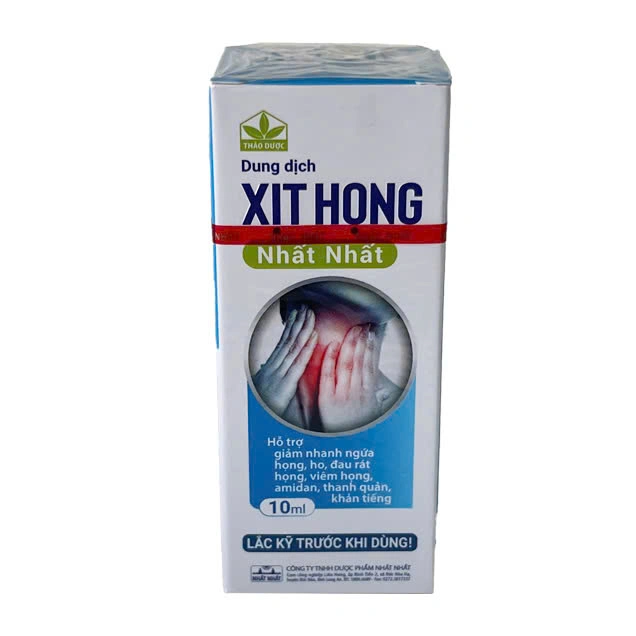 Dung dịch Xịt Họng Nhất Nhất hỗ trợ giảm ngứa họng, ho, viêm họng (20ml)