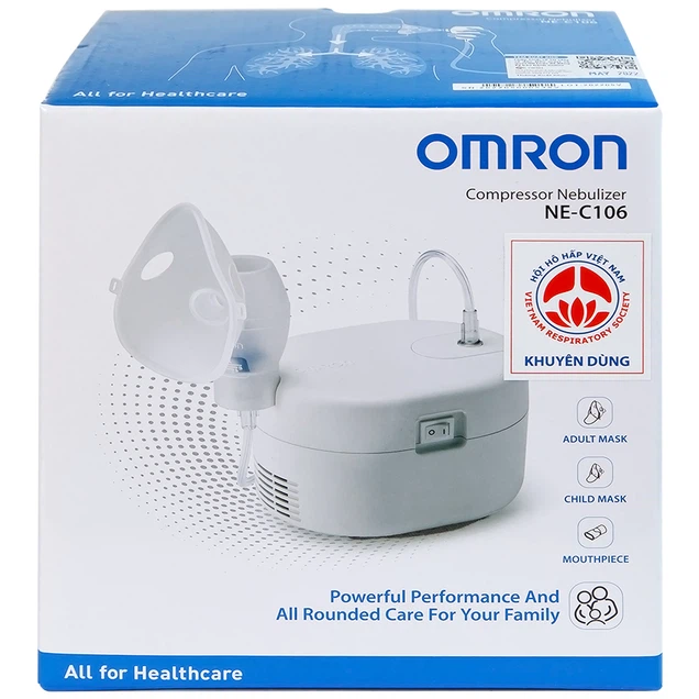 Máy xông khí dung Omron NE-C106 phòng và điều trị bệnh về đường hô hấp