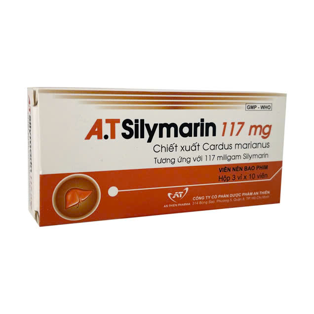 Thuốc A.T Silymarin 117mg An Thiên hỗ trợ điều trị bệnh viêm gan mạn tính, xơ gan
