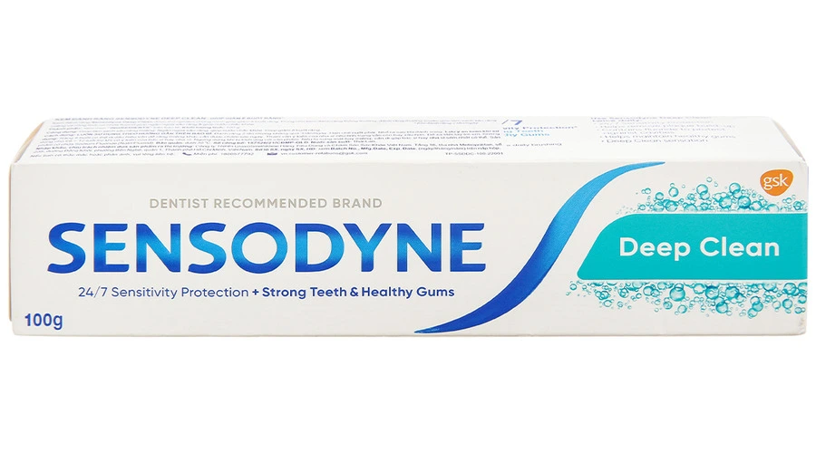 Kem đánh răng Sensodyne Deep Clean giảm ê buốt răng tuýp 100g