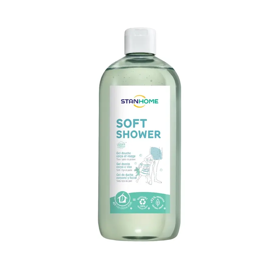 Sữa tắm, rửa mặt không xà phòng cho mọi loại da và da nhạy cảm Stanhome Soft Shower Gel 740ml 