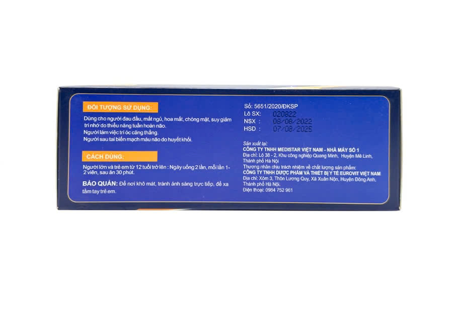 Braiton Q10 Eurovit giúp hoạt huyết, tăng tuần hoàn não, tăng nuôi dưỡng não