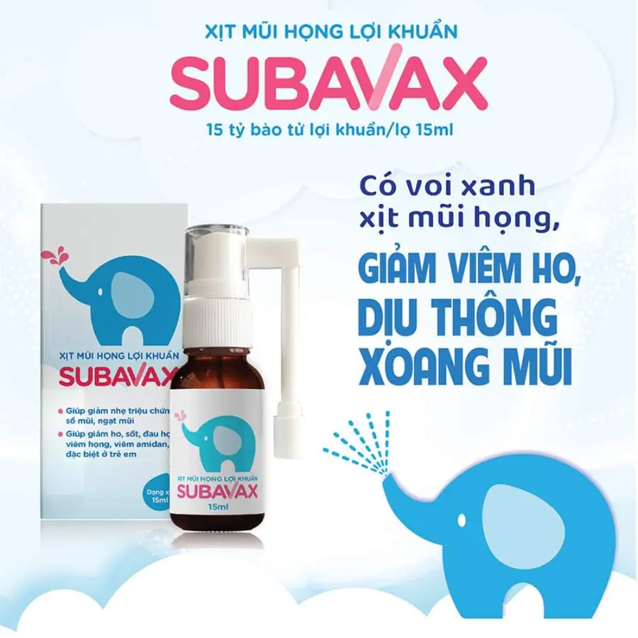 Xịt mũi họng lợi khuẩn Subavax