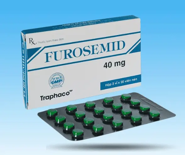 Furosemid-Traphaco 40mg hộp 2vỉ*20viên tác dụng lợi tiểu - hạ huyết áp
