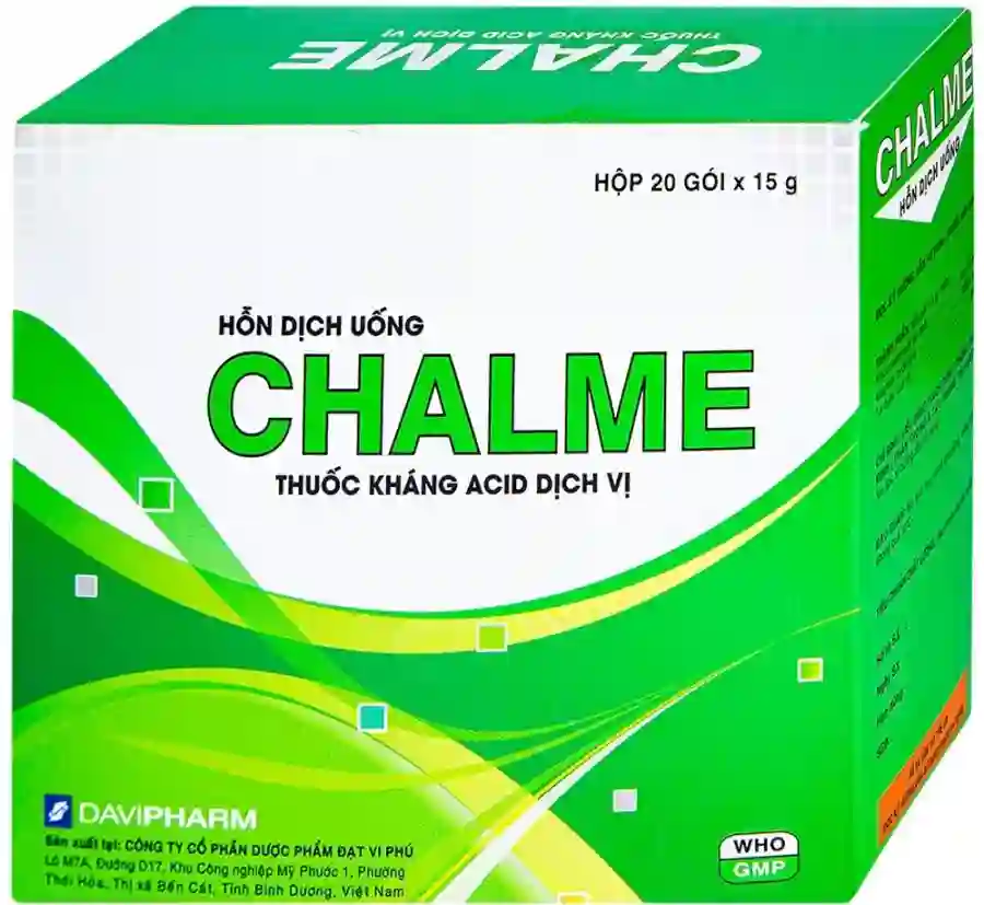 Hỗn dịch uống Chalme điều trị viêm loét dạ dày (hộp 20 gói)