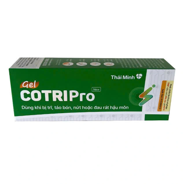 COTRIPRO gel bôi trĩ, nứt hậu môn, co bũi trĩ