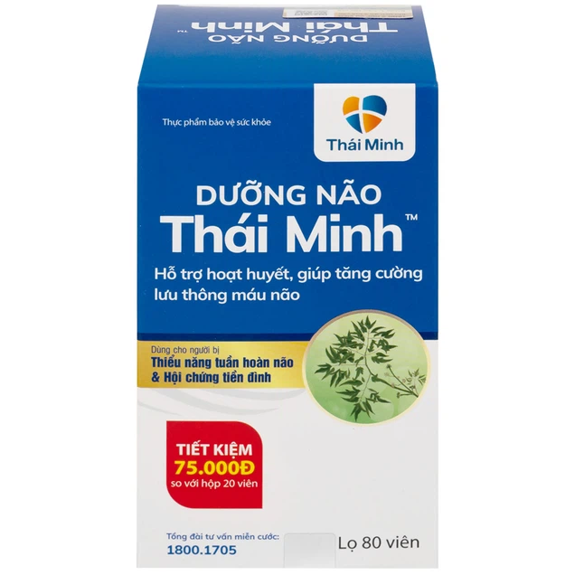 Dưỡng não Thái Minh hỗ trợ hoạt huyết, tăng cường lưu thông máu não