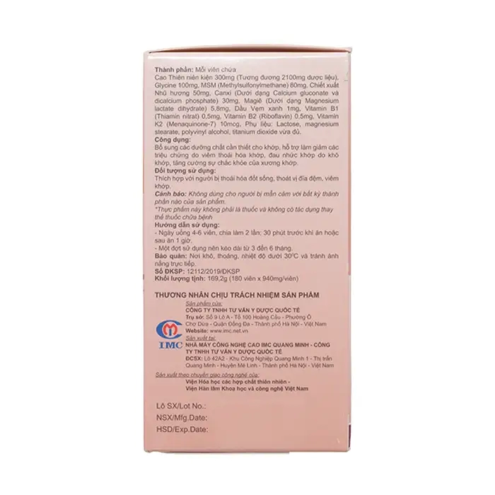 Viên uống Cốt Thoái Vương-Á Âu- hỗ trợ thoái hóa cột sống