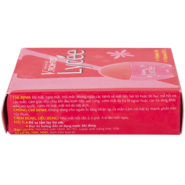 Thuốc nhỏ mắt V.Rohto Lycée 13ml điều trị đỏ mắt, ngứa mắt, mỏi mắt