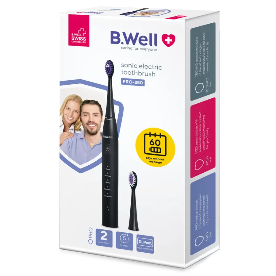 Bàn Chải Điện Đa Năng Thông Minh Bwell PRO850 Nhập Khẩu Thuỵ Sĩ