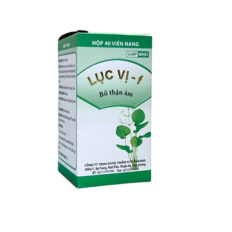 Thuốc Lục Vị F Bổ thận âm Fito điều trị thận âm suy tổn, chóng mặt, ù tai (40 viên)