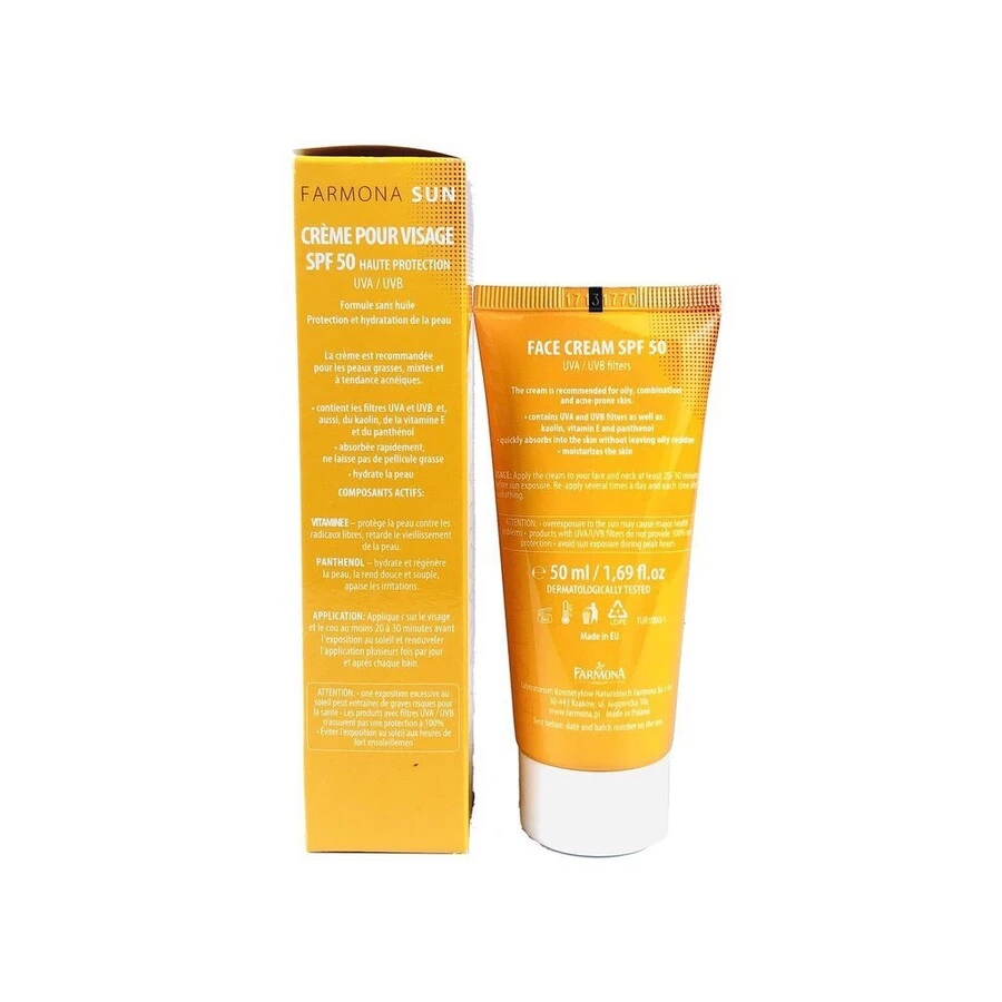 Farmona Sun Face Cream - Kem chống nắng SPF50 không chứa dầu cho da mặt