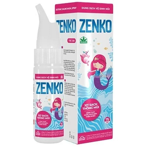 Dung dịch xịt mũi Zenko giúp sát khuẩn, kháng viêm, giảm phù nề cho bé chai 75ml