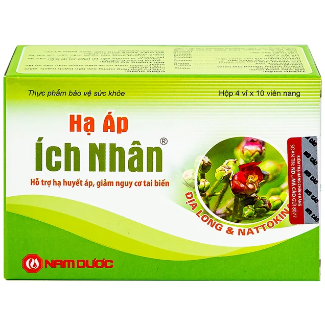 Viên uống Hạ Áp Ích Nhân Nam Dược hỗ trợ hạ huyết áp, giảm nguy cơ tai biến