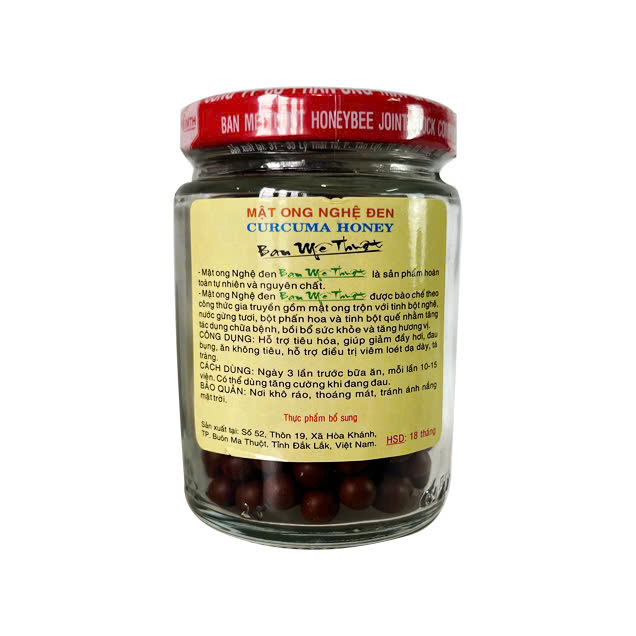 Viên mật ong nghệ đen Ban Mê Thuột hũ 120g