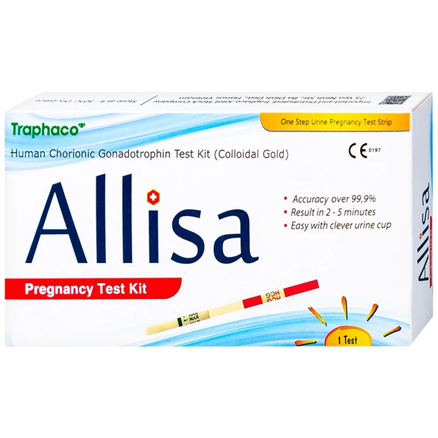 Que thử thai nhanh HCG Allisa Pregnancy Test Kit Traphaco 