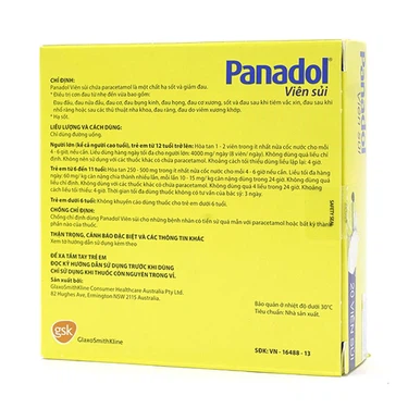 Viên sủi Panadol 500mg vị chanh - giảm đau, hạ sốt, không hại dạ dày (5 vỉ x 4 viên)