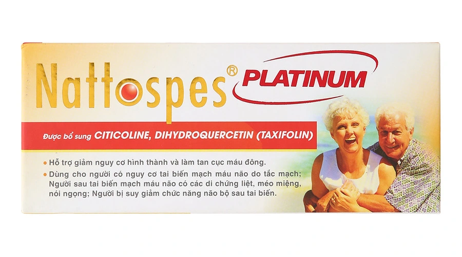 Nattospes Platinum giúp giảm nguy cơ tai biến mạch máu não hộp 30 viên
