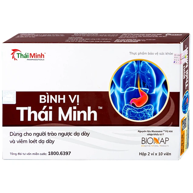 Viên uống Bình Vị Thái Minh hỗ trợ giảm acid dịch vị, giúp bảo vệ niêm mạc dạ dà