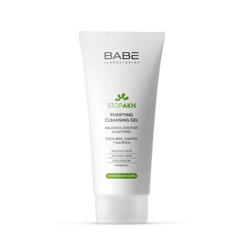 Sữa Rửa Mặt LABORATORIOS BABÉ Dạng Gel Cho Da Dầu Mụn Stop Akn Purifying Cleansing Gel 200ml