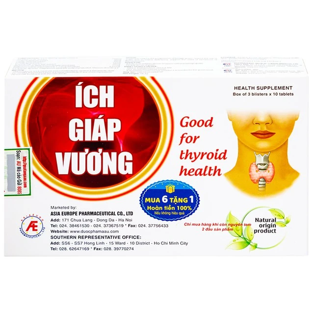 Viên uống Ích Giáp Vương Á Âu hỗ trợ giảm sự tiến triển của bướu cổ lành tính