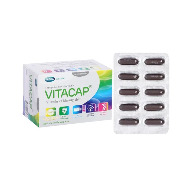 Viên uống Vitacap Mega We Care bổ sung Vitamin và khoáng chất cho cơ thể (5 vỉ x 10 viên)