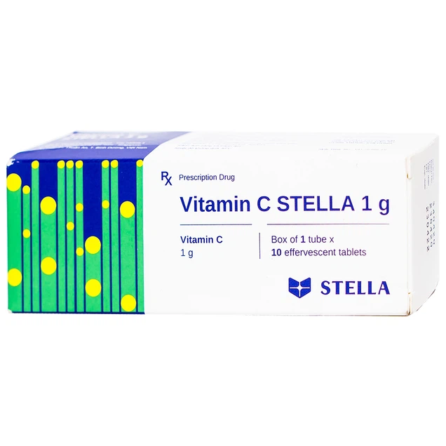 Viên sủi Vitamin C 1g Stella điều trị bệnh Scorbut (1 tuýp x 10 viên)