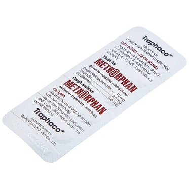 Methorphan-Traphaco-trị ho do kích thích, long đờm, cảm cúm, sổ mũi, viêm mũi dị ứng (2 vỉ x 10 viên)