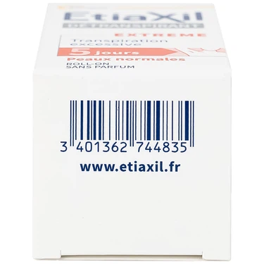 Lăn khử mùi EtiaXil Détranspirant Tolérance Transpiration excessive 15ml đặc trị dành cho da siêu nhạy cảm