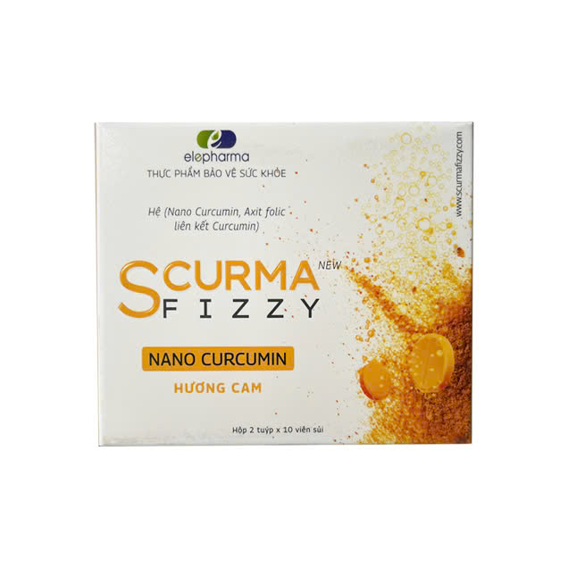 Viên sủi Scurma Fizzy Nano Curcumin hỗ trợ giảm các triệu chứng trào ngược dạ dày thực quản