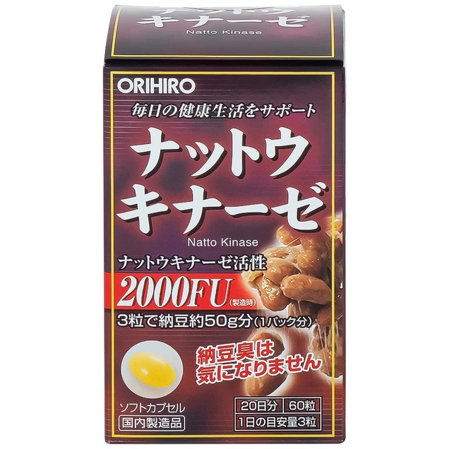 Viên nang Orihiro Nattokinase hỗ trợ giảm nguy cơ huyết khối