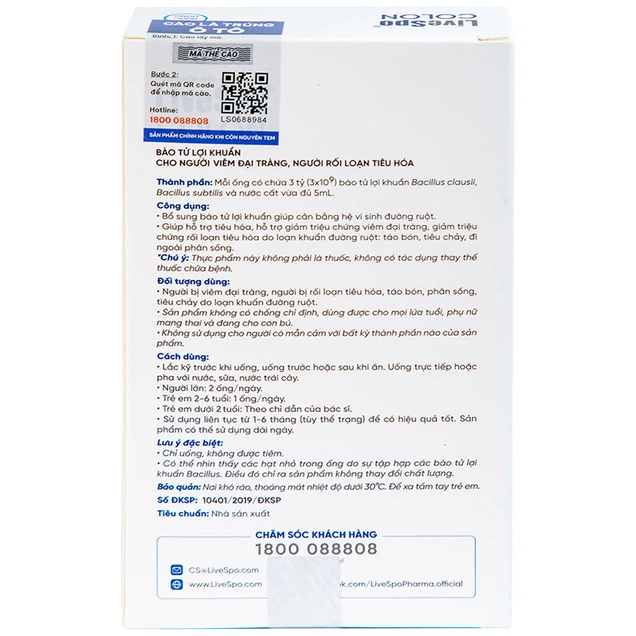 Men Live Spo Colon-LiveSpo Pharma-ống