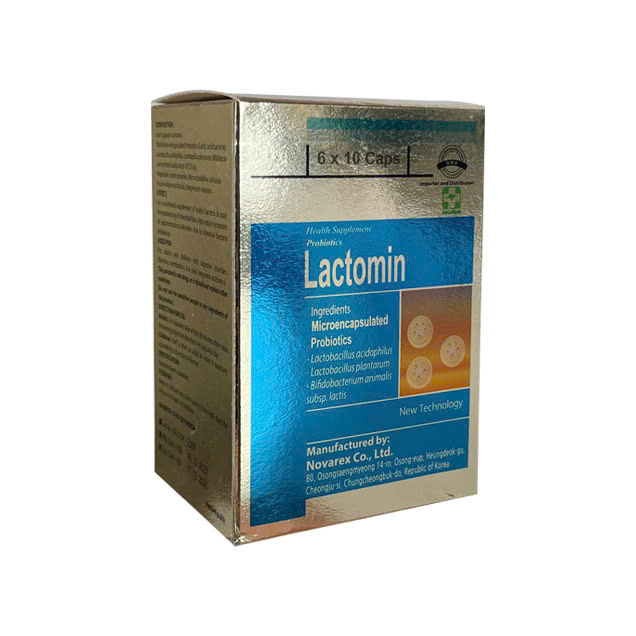 Viên uống Lactomin Novarex bổ sung vi khuẩn có ích, giúp tái lập cân bằng hệ vi sinh đường ruột (6 vỉ x 10 viên)