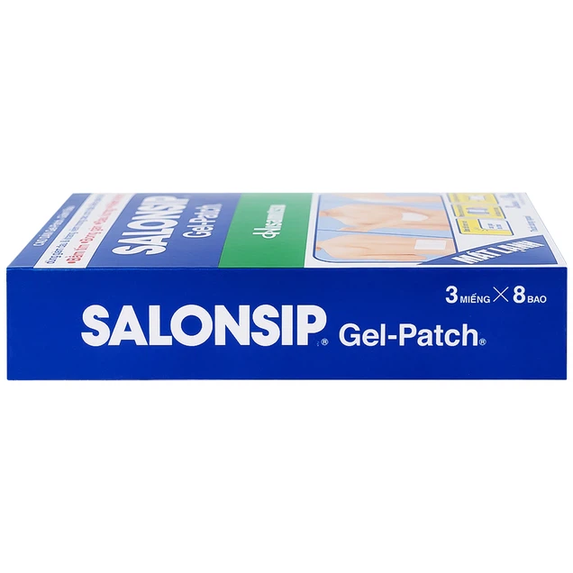 Cao dán Salonsip Gel - Patch Hisamitsu giảm đau, kháng viêm do mỏi cơ, đau cơ (8 vỉ x 3 viên)