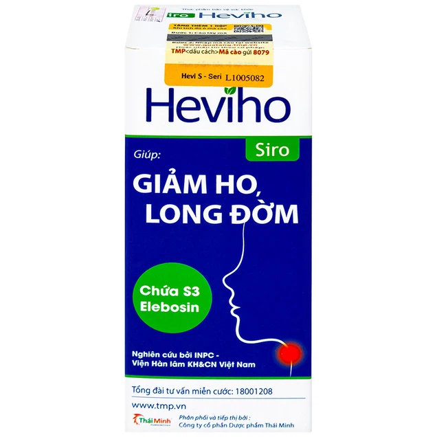 Siro Heviho Thái Minh giảm đau rát họng, giảm ho, long đờm