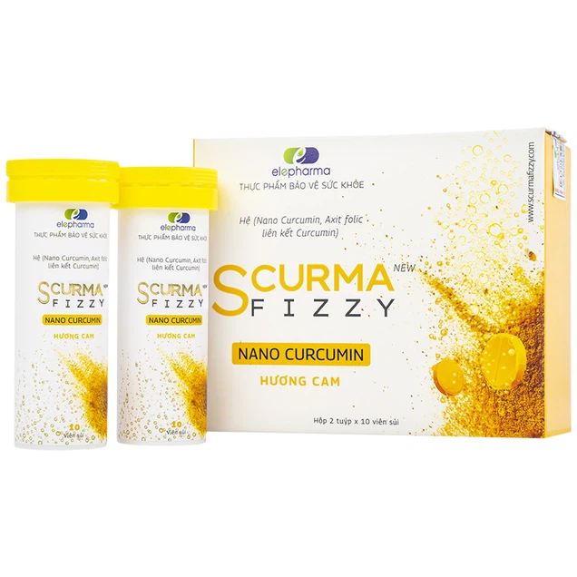 Viên sủi Scurma Fizzy Nano Curcumin hỗ trợ giảm các triệu chứng trào ngược dạ dày thực quản