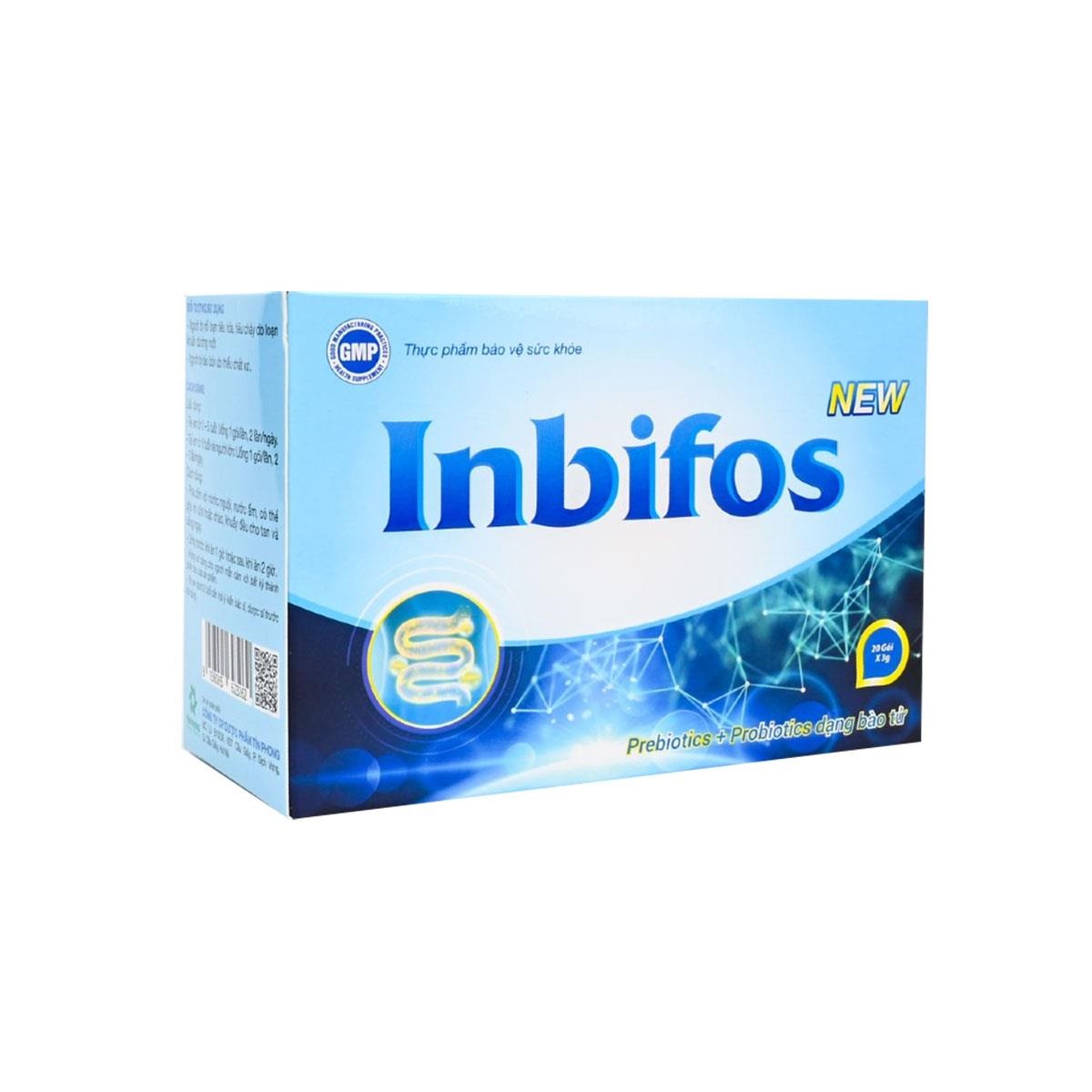 Inbifos New hỗ Trợ Tăng Cường Tiêu Hóa (Hộp 20 Gói)