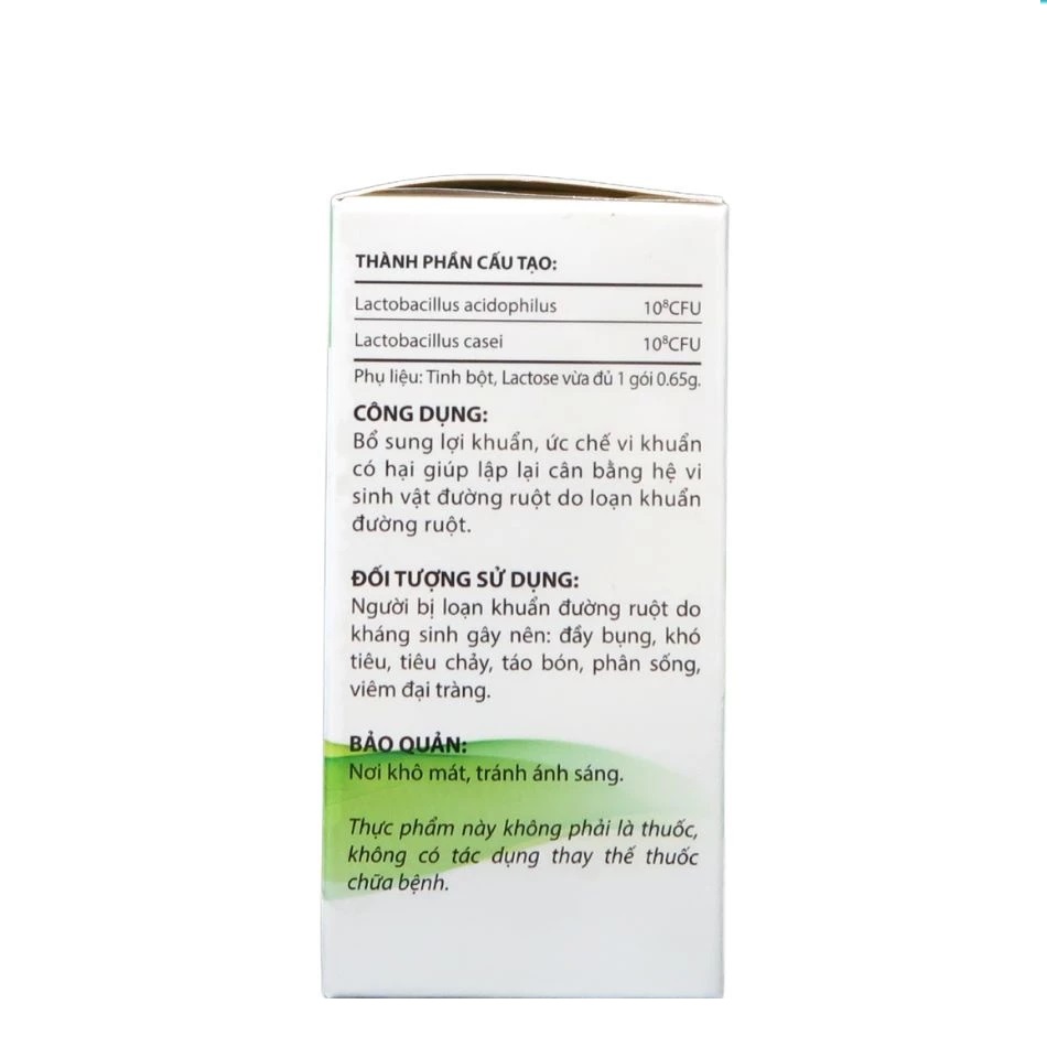 Men vi sinh Biolactomen Plus giúp bổ sung lợi khuẩn cho đường tiêu hóa, đảm bảo cân bằng hệ vi sinh đường ruột. 