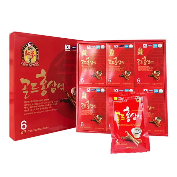 Sâm nước Korean Red Ginseng 6 tuổi-Hàn Quốc-Hộp 30túi*70ml