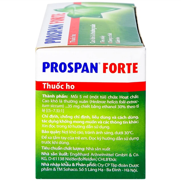 Thuốc ho Prospan Forte Engelhard điều trị viêm đường hô hấp cấp