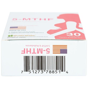Viên uống 5-MTHF Robinson Pharma hỗ trợ cho phụ nữ bị rối loạn chuyển hóa acid folic (3 vỉ x 10 viên)