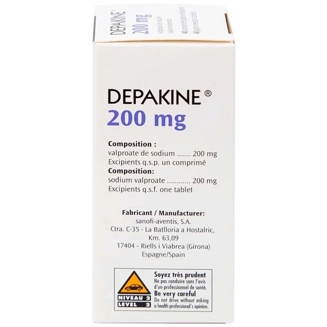 Depakine 200mg- điều trị động kinh, rối loạn lưỡng cực