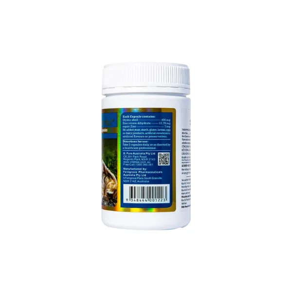 Viên uống Oyster Extract Vitatree hỗ trợ duy trì sức khỏe sinh sản cho nam giới (90 viên)
