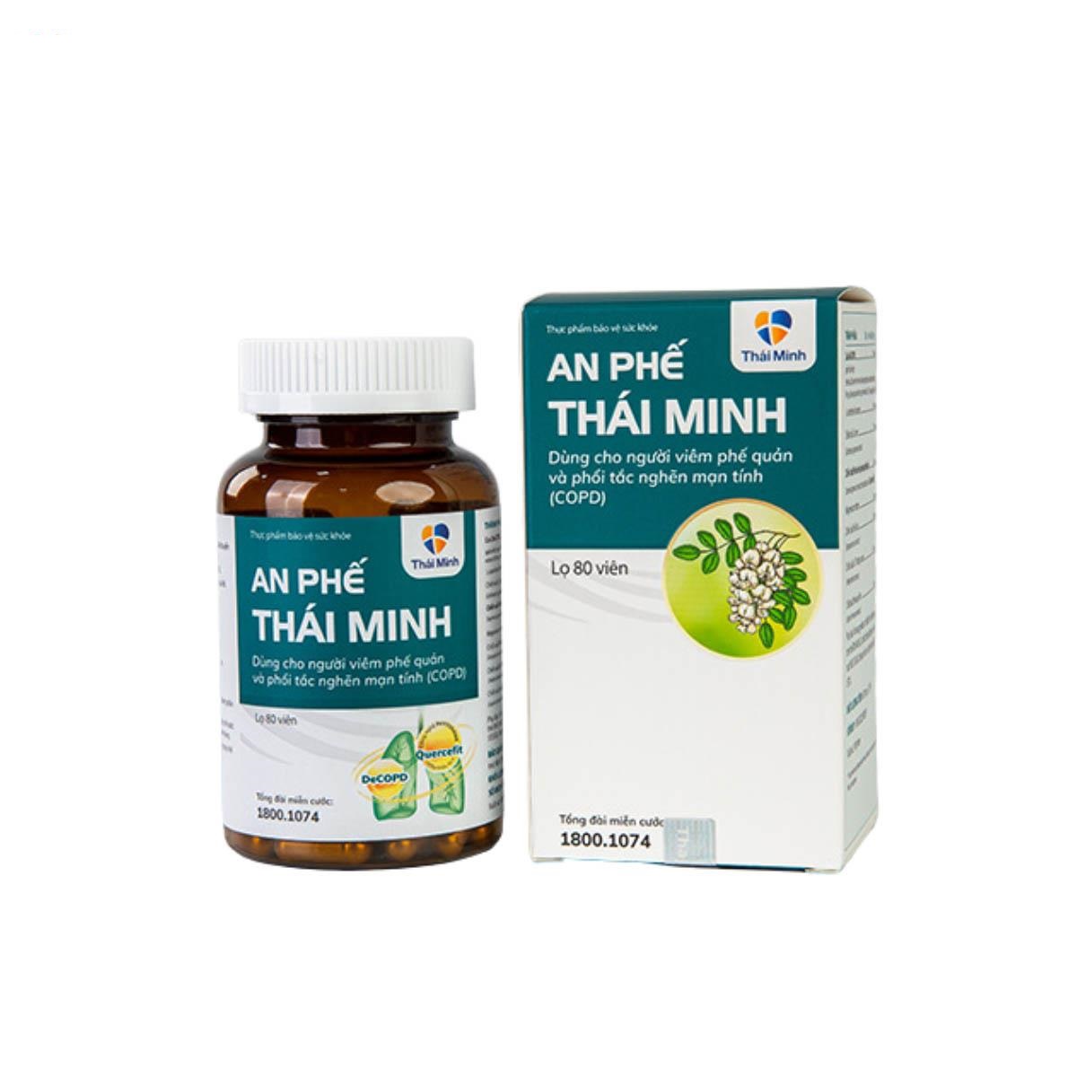 An Phế Thái Minh, hỗ trợ giảm đờm, giảm ho Lọ 80 viên